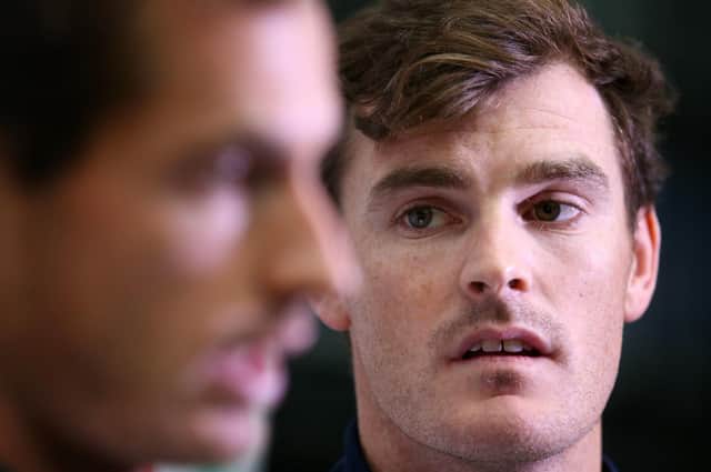 Jamie Murray, right, has defended the Covid-19 protocols at the National Tennis Centre after criticism from brother Andy, left, whose positive test forced him to miss the Australian Open. Picture: Andrew Milligan/PA Wire