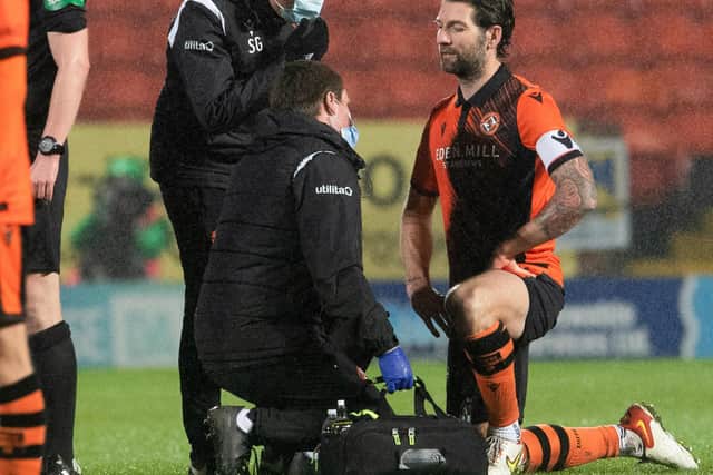 United weren't helped by an injury to Charlie Mulgrew.