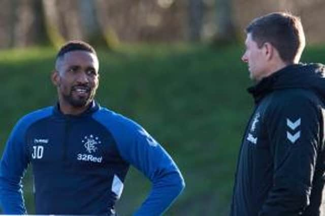 Jermain Defoe and manager, Steven Gerrar (Picture: SNS/Craig Foy)