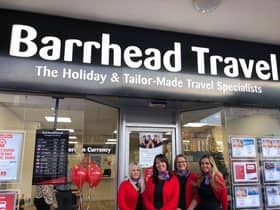 Stock Image. Barrhead Travel store.