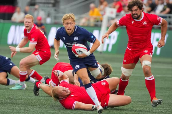 Gus Warr in action against Canada this summer in what is proving to be a busy calendar for Scotland. (Photo by Chris Tanouye/Getty Images for Scottish Rugby)