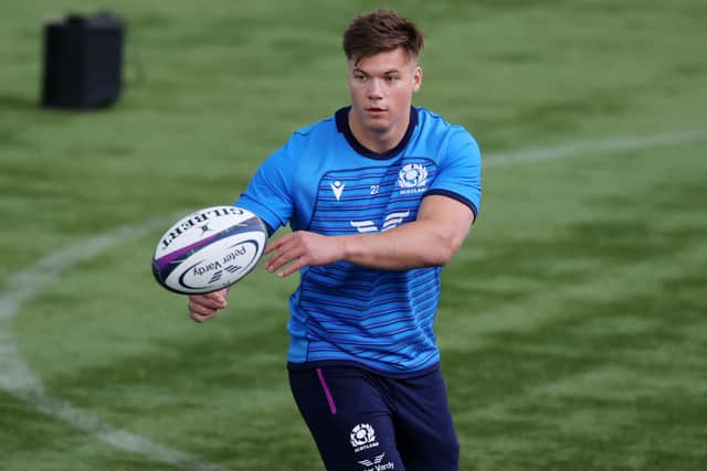 Huw Jones has been ruled out with a back problem. (Photo by Craig Williamson / SNS Group)