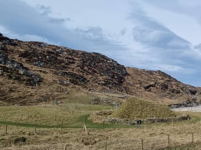 The Bosta Iron Age house on the Isle of Lewis was reconstructed after a storm shifted sands on the beach to reveal stone walls of a village which had been hidden under the dunes for millennia. PIC: Bernera Museum.