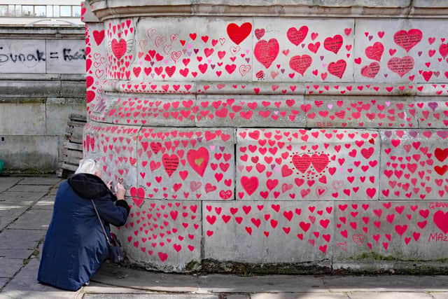 The national Covid memorial wall in Lambeth, London. As the UK Covid inquiry launches its battle to access mobile phone messages of Boris Johnston, a similar call is made for phone records of Scottish ministers to be made available for the inquiry north of the border.