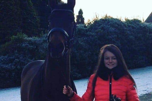 West Lothian teenager Shona Leckie with her horse Solly.