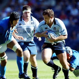 Tom Smith in action for Scotland against Italy in 2003.
