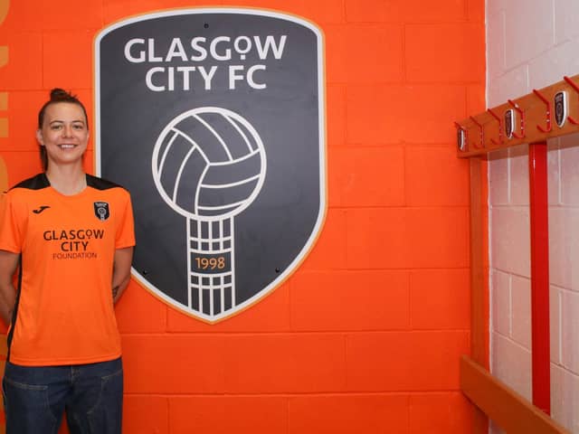 Glasgow City have confirmed the signing of Meikayla Moore from Liverpool. Credit: Georgia Reynolds/Glasgow City FC