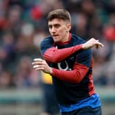 Cameron Redpath during a training session with England at Twickenham last year. The centre has now switched to Scotland. Picture: Adam Davy/PA Wire