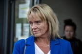 Sandie Peggie arrives for her tribunal hearing in Dundee (Pic: Lisa Ferguson)