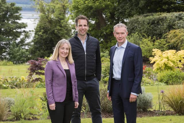 From left: Eos partners Ana Stewart, Mark Beaumont, and Andrew Durkie. Picture: Alan Richardson Pix-AR.co.uk.