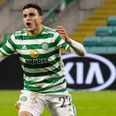 Mohamed Elyounoussi after missing a chance during the first half of Celtic's Europa League loss. PIcture: SNS