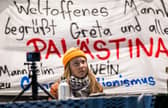 Swede Greta Thunberg came to prominence as a teenage climate activist but lately has been condemning Israel's response to the 2023 Hamas attacks (Picture: Thomas Lohnes/Getty Images)