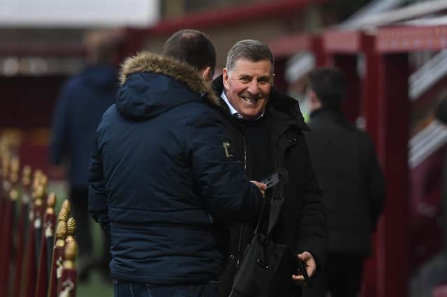 Dundee Manager Mark McGhee speaks to press during a Cinch Premiership match between Motherwell and Dundee at Fir Park, on March 05, 2022, in Motherwell, Scotland.   (Photo by Craig Foy / SNS Group)