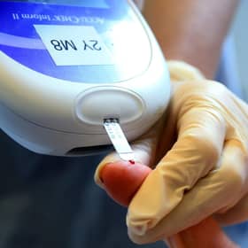 A blood test for diabetes. Photo: Peter Byrne/PA Wire