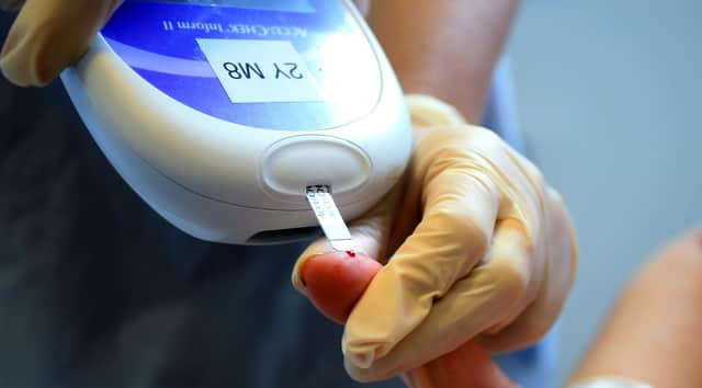 A blood test for diabetes. Photo: Peter Byrne/PA Wire