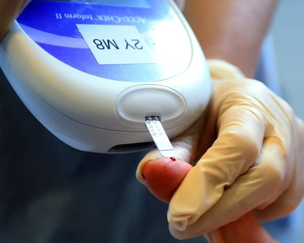 A blood test for diabetes. Photo: Peter Byrne/PA Wire