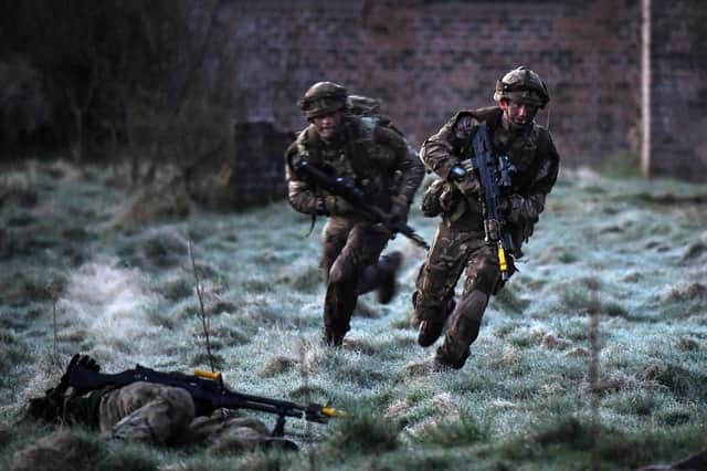 Royal Marines take part in a training exercise in Dalbeattie with forces from several other Nato members and partner countries (Picture: Jeff J Mitchell/Getty Images)