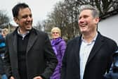 Labour Party leader Sir Keir Starmer and the leader of Scottish Labour, Anas Sarwar, at the Baltic Street food hub in Glasgow in 2022. Picture: Jeff J Mitchell/Getty Images
