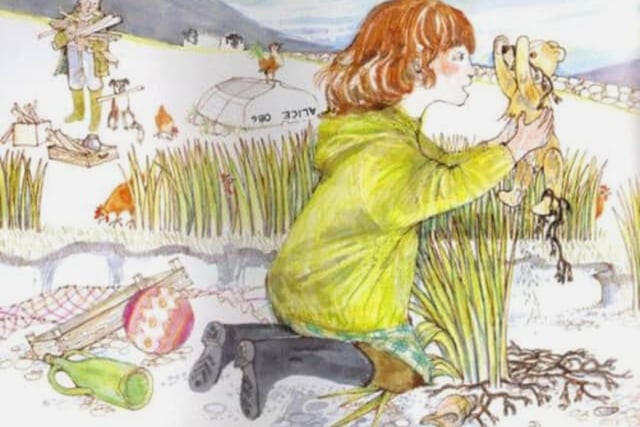 Katie Morag is recognised for wearing a white jumper, tartan skirt and wellies (making for a simple costume). She is the title character of a series of picture books which were written and illustrated by Maira Hedderwick who was born in Gourock, Scotland.