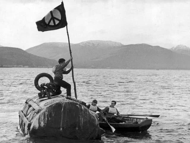 An anti-Polaris demonstration at the Holy Loch, in Argyll, in 1961. Picture: Trinity Mirror/Mirrorpix/Alamy Stock Photo