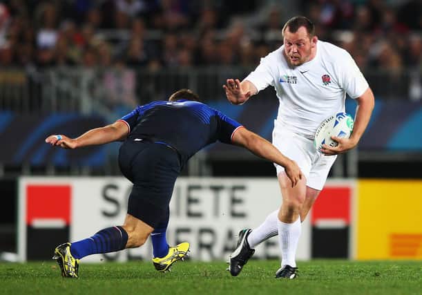 England international Steve Thompson, seen during the 2011 Rugby World Cup, has early-onset dementia and now wishes he never became a professional rugby player (Picture: David Rogers/Getty Images)