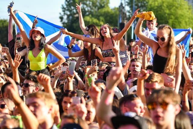 Music fans enjoying the last TRNSMT festival in 2019.