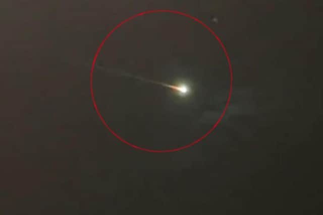 A “brilliant fireball” seen in the skies above parts of the UK is believed to have been space debris, experts have said.