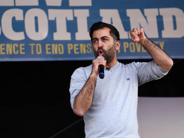 Humza Yousaf is currently facing a vote on his future as First Minister. Image: Jeff J Mitchell/Getty Images.