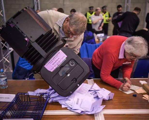 The count for the Scottish Parliament election in 2016 (SWNS)