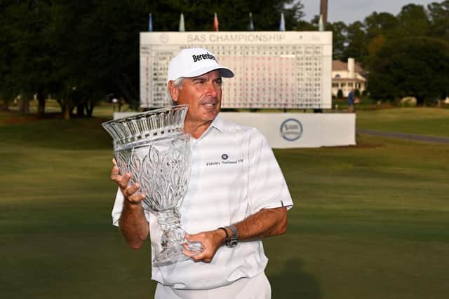 Fred Couples closed with a 60 - beating his age by three shots - to win the SAS Championship on the Champions Tour at Prestonwood Country Club in Cary, North Carolina. Picture: Eakin Howard/Getty Images.