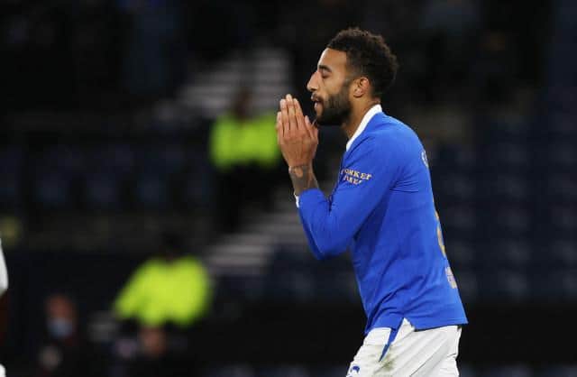 Rangers defender Connor Goldson's despair is clear as the Ibrox side lose to Hibs in the Premier Sports Cup semi-final at Hampden. (Photo by Craig Williamson / SNS Group)
