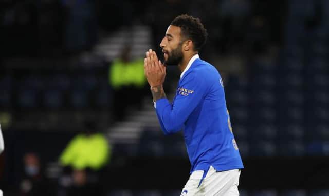 Rangers defender Connor Goldson's despair is clear as the Ibrox side lose to Hibs in the Premier Sports Cup semi-final at Hampden. (Photo by Craig Williamson / SNS Group)