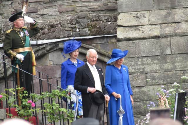 Arrival: The Princess Royal, King Charles III and Queen Camilla