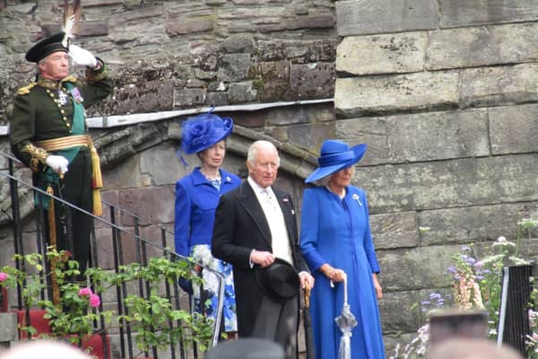 Arrival: The Princess Royal, King Charles III and Queen Camilla