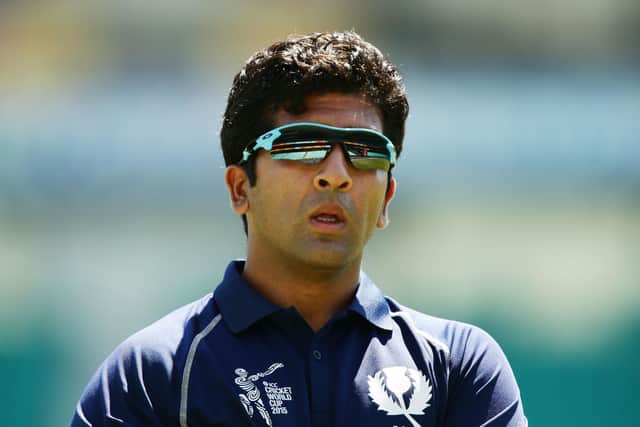 Scotland's all-time wicket taker, Majid Haq, has accused Cricket Scotland of institutional racism. (Photo by Matt King/Getty Images)