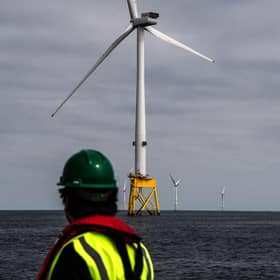 The report outlines how 70 per cent of leaders believe the oil and gas industry should allocate more resources to advance UK offshore wind (file image). Picture: Andy Buchanan/AFP via Getty Images.