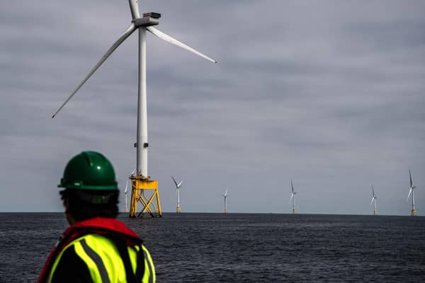 The report outlines how 70 per cent of leaders believe the oil and gas industry should allocate more resources to advance UK offshore wind (file image). Picture: Andy Buchanan/AFP via Getty Images.