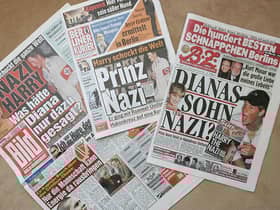 How the German press reported on Prince Harry's 2005 fancy dress costume of a Nazi general's uniform.