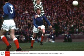 Mandatory Credit: Photo by Colorsport/Shutterstock (3074710a)
Billy McNeil (Celtic) Colin Stein (Rangers) 5/5/73 Great Britain Scottish Cup Final: Rangers 3 Celtic 2
Sport