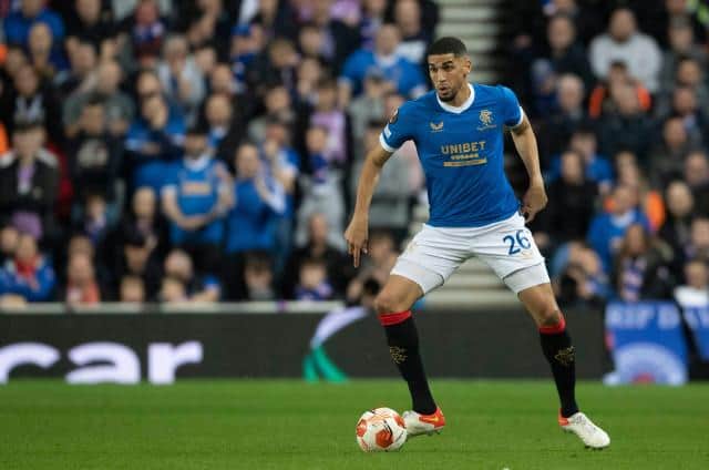 Rangers defender Leon Balogun is back in training but will miss out on the Europa League trip to Lyon. (Photo by Craig Foy / SNS Group)