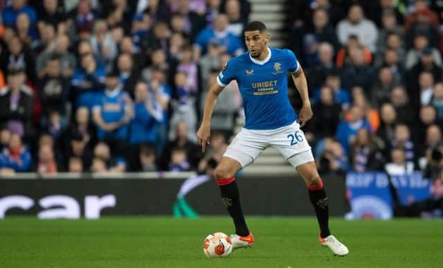 Rangers defender Leon Balogun is back in training but will miss out on the Europa League trip to Lyon. (Photo by Craig Foy / SNS Group)