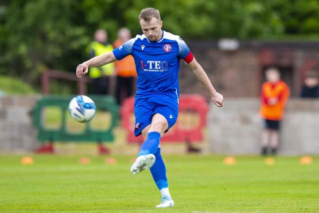 Spartans' Kevin Waugh during the Scottish League two play-off final second leg against Albion Rovers.
