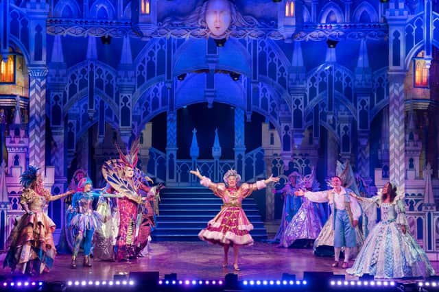 The Edinburgh King's cast of Sleeping Beauty (left to right) Nicola Meehan, Clare Gray, Grant Stott, Allan Stewart, Jordan Young, Sia Dauda