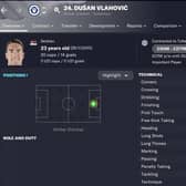 A player profile page in Football Manager 2023
