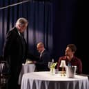 Theo James & Stephen Fry in 'The Bottom Line'