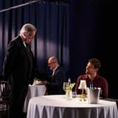 Theo James & Stephen Fry in 'The Bottom Line'