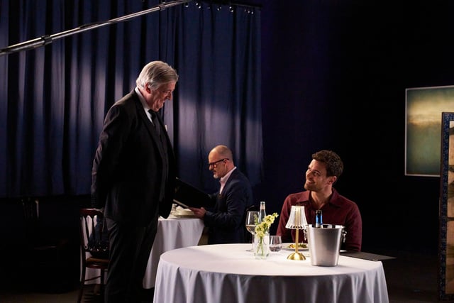 Theo James & Stephen Fry in 'The Bottom Line'