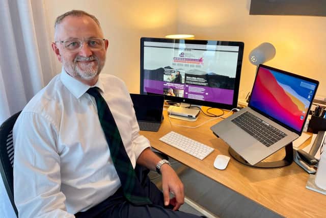 Professor Todd Walker, the new principal of the University of the Highlands and Islands, is working from home in New South Wales, Australia, given lockdown has left him unable to travel to Scotland. PIC: Contributed.