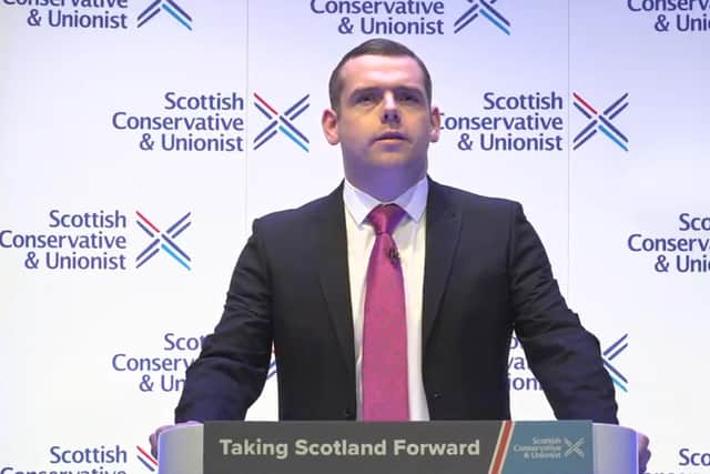 Scottish Conservative Leader Douglas Ross will speak at the Scottish Conservative Virtual Conference.