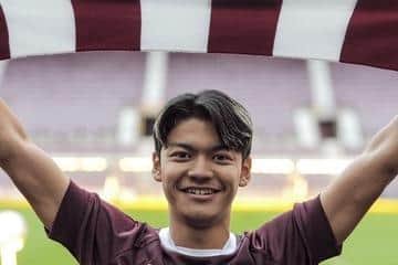 Yutaro Oda is now a Hearts player. Pic: Heart of Midlothian FC